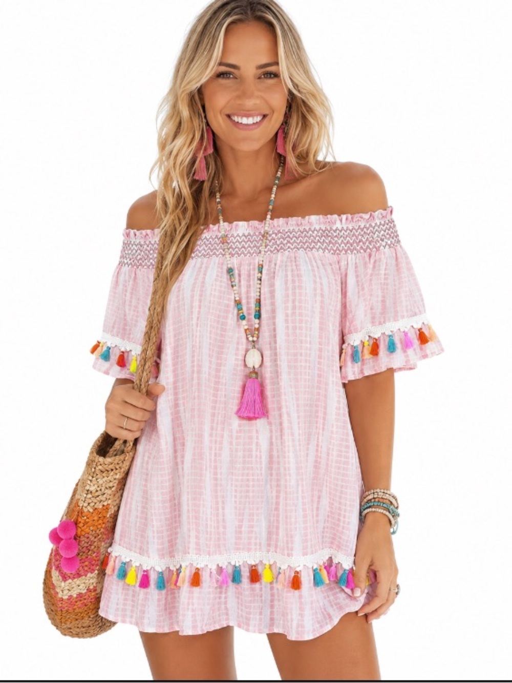 Dizzy Lizzy  Womens Off-Shoulder Tinic Top mini dress Sz XL Festivals